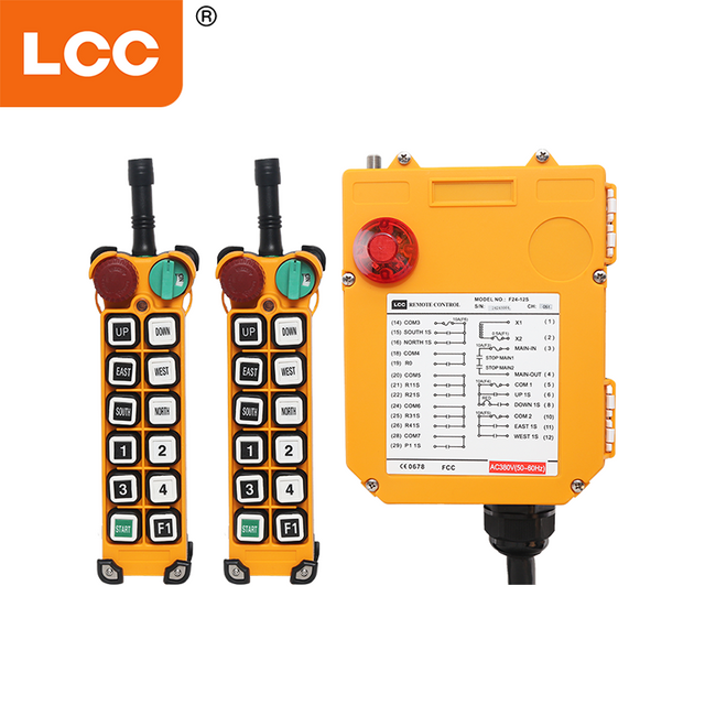 F24-12S 12 قنوات الراديو الكهربائي الصناعي السفر عن بعد نظام التحكم عن بعد