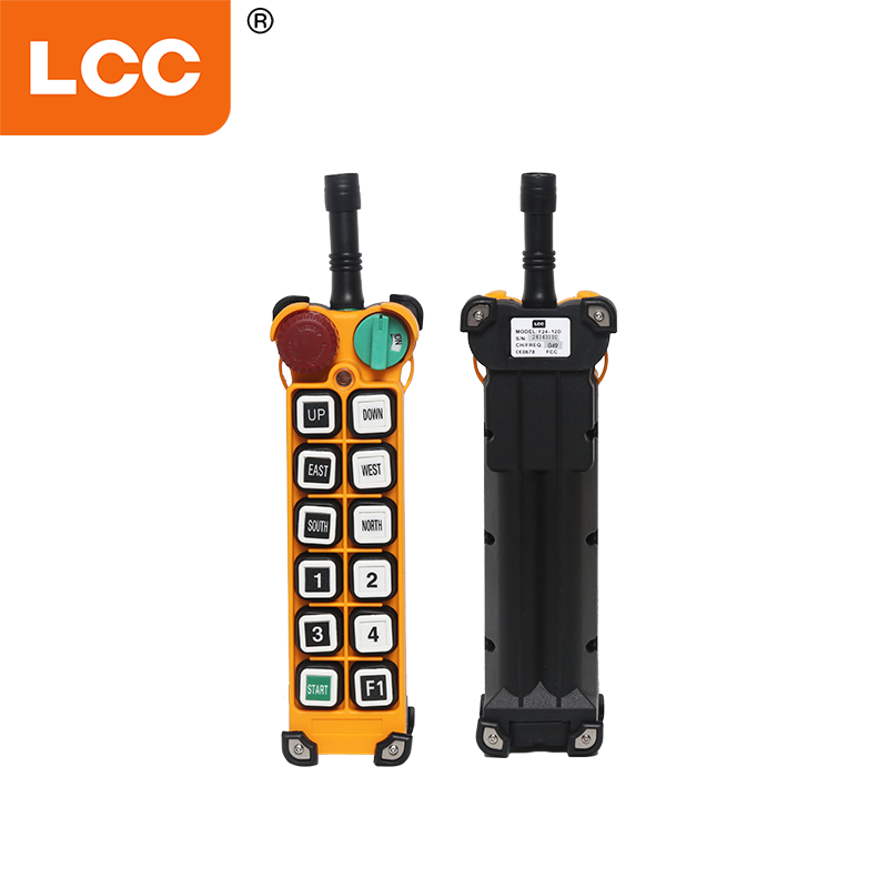 F24-12d 24V 48V Telecrane 433MHz اللاسلكي اللاسلكي التحكم عن بعد