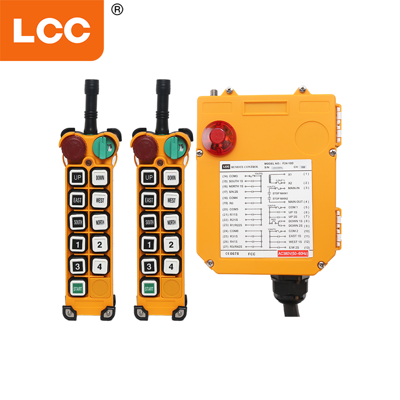 F24-10D Double Speed Industrial Crane Wireless Transiver Receiver جهاز التحكم عن بُعد