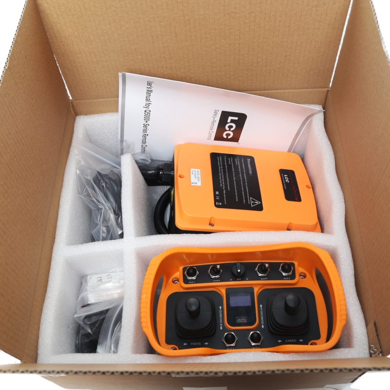 433 ميجا هرتز UHF LCC Q5000 + عصا التحكم للرافعة البرجية جهاز التحكم عن بعد اللاسلكي الصناعي للمعدات الثقيلة للرافعة