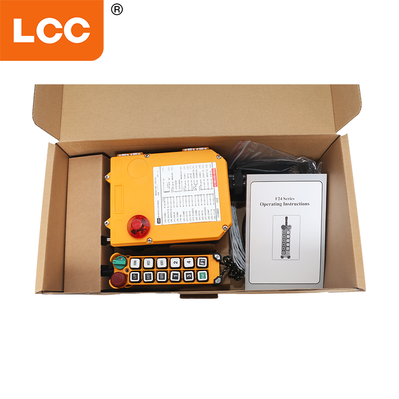 F24-12d 24V 48V Telecrane 433MHz اللاسلكي اللاسلكي التحكم عن بعد