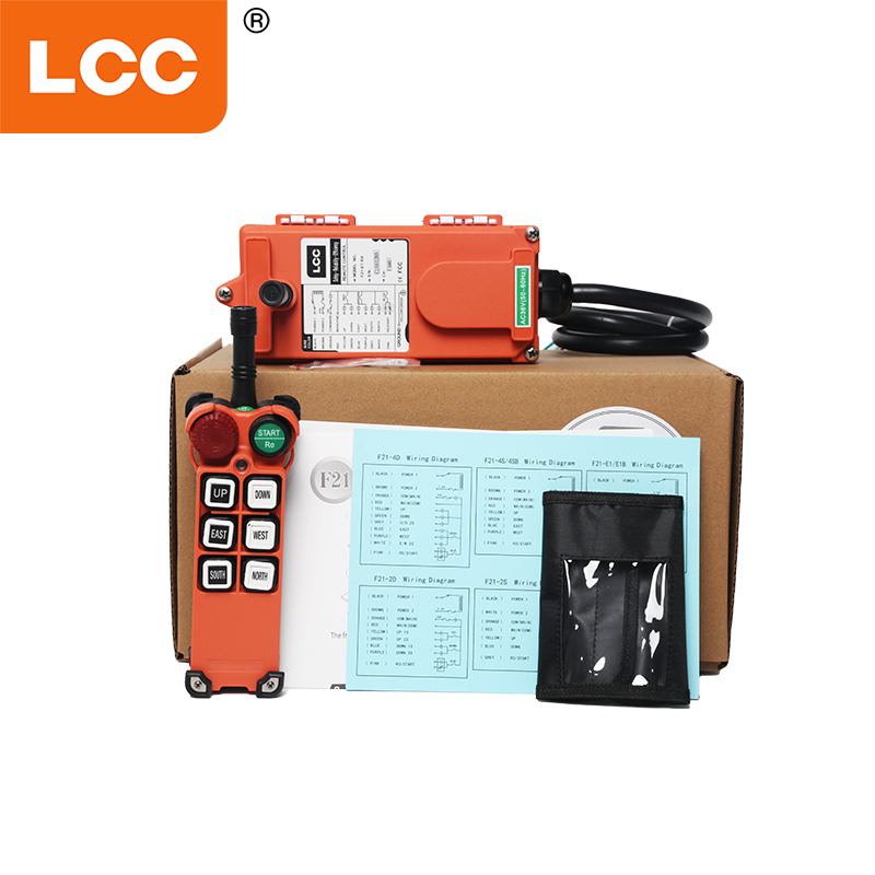 F21-E1 6 زر واحد 100 متر تحكم لاسلكي لاسلكي لرفع رافعة