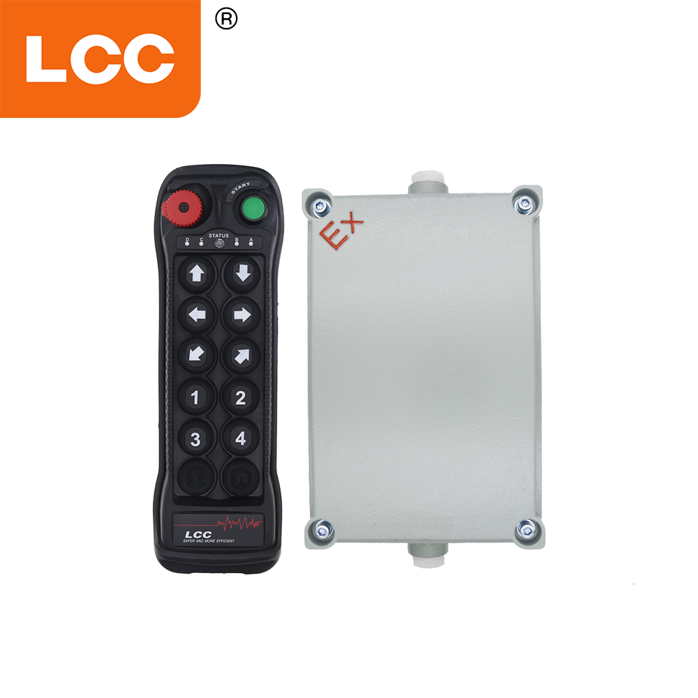LCC BQ1000 جهاز تحكم عن بعد مضاد للانفجار مزود بـ 10 أزرار للرافعة البرجية في المناطق الخطرة